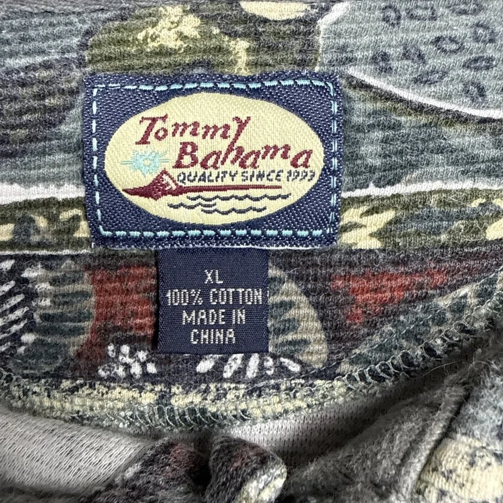 Vintage Tommy Bahama Polo Golf Short Sleeve Floral Hawaiian Shirt - Size XLarge